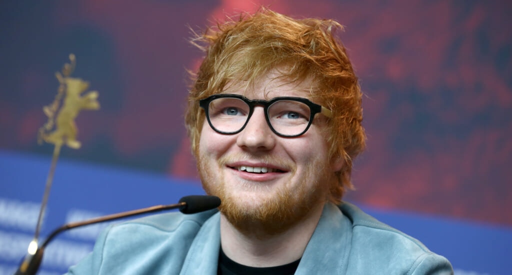 songwriter Ed Sheeran smiling