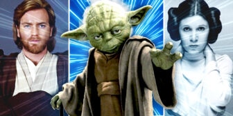 Yoda, Obi-Wan Kenobi and Princess Leia in a Star Wars feature